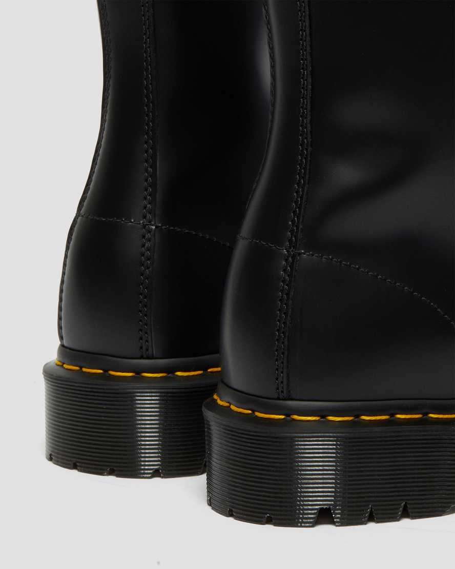 Black Smooth Leather Men's Dr Martens 1490 Bex Smooth Leather Mid Calf Boots | 528974-EAJ