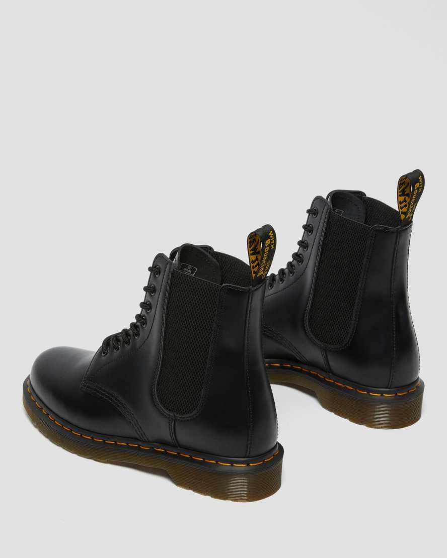 Black Smooth Leather Men's Dr Martens 1460 Harper Smooth Leather Ankle Boots | 872635-LZP