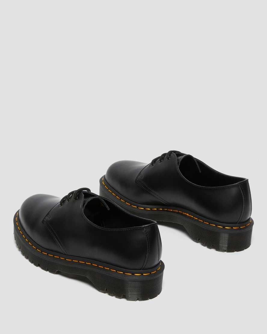 Black Smooth Leather Men's Dr Martens 1461 Bex Smooth Leather Oxford Shoes | 930716-VAO