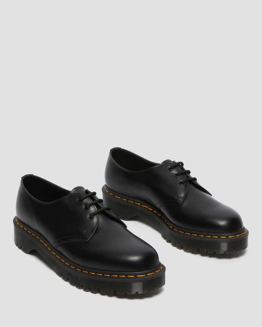 Black Smooth Leather Men's Dr Martens 1461 Bex Smooth Leather Oxford Shoes | 930716-VAO