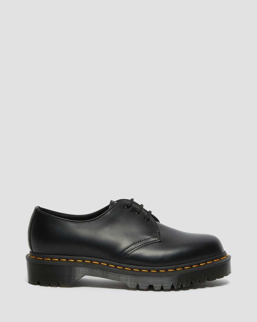 Black Smooth Leather Men's Dr Martens 1461 Bex Smooth Leather Oxford Shoes | 930716-VAO