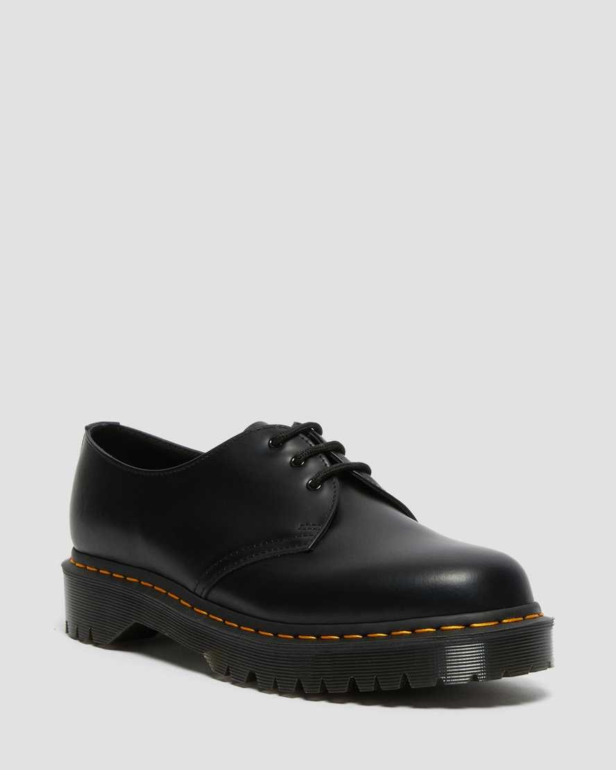 Black Smooth Leather Men\'s Dr Martens 1461 Bex Smooth Leather Oxford Shoes | 930716-VAO