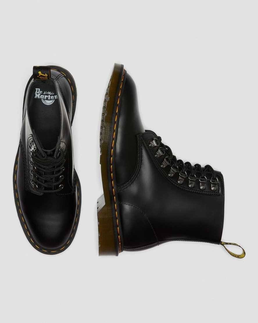 Black Smooth Leather Men's Dr Martens 1460 Pascal Verso Smooth Leather Ankle Boots | 960178-IWX