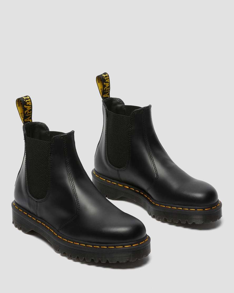 Black Smooth Leather Men's Dr Martens 2976 Bex Smooth Leather Chelsea Boots | 138740-XWO