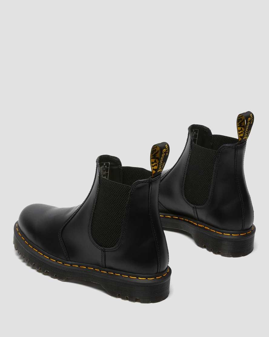 Black Smooth Leather Men's Dr Martens 2976 Bex Smooth Leather Chelsea Boots | 138740-XWO