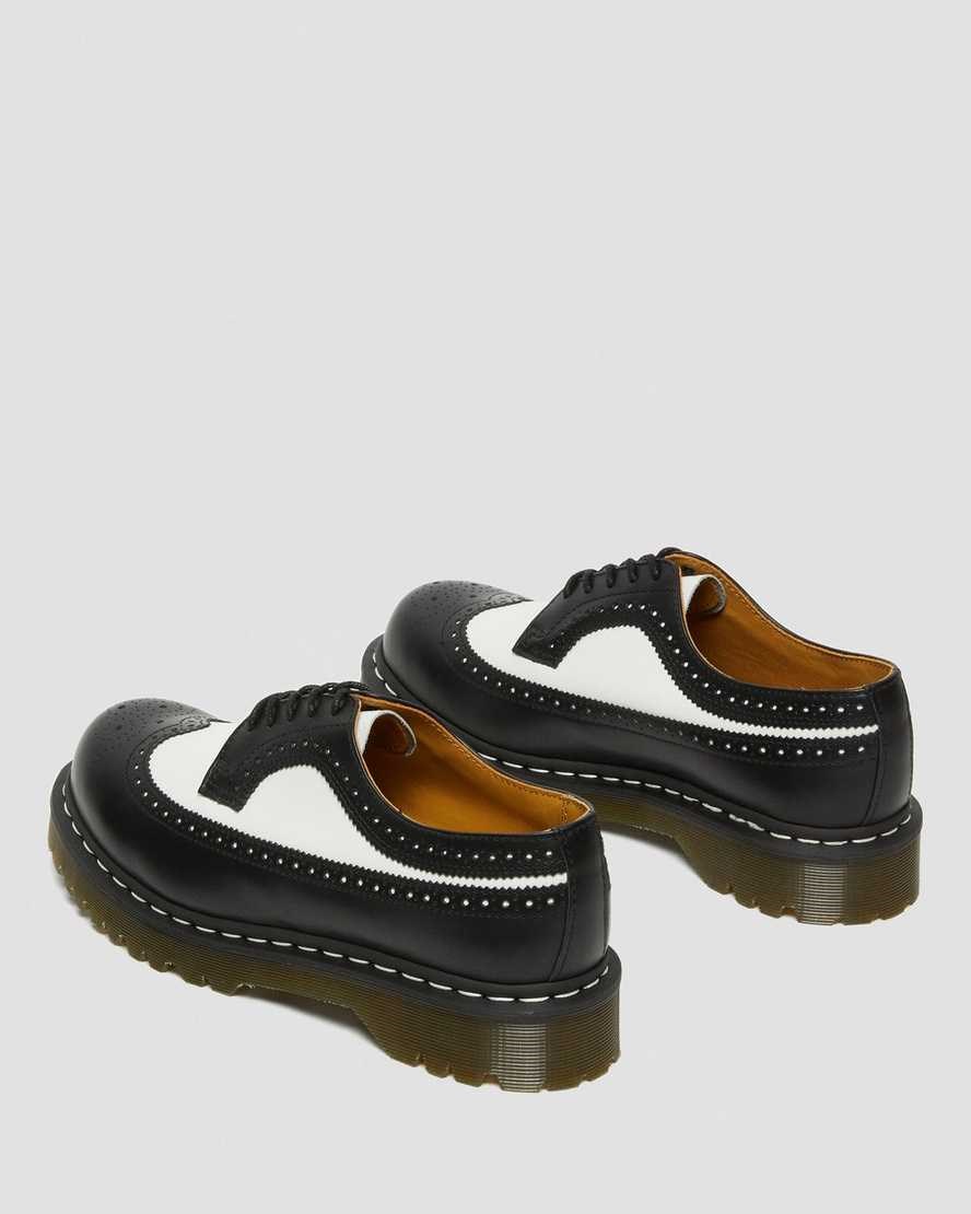 Black Smooth Leather Men's Dr Martens 3989 Bex Smooth Leather Oxford Shoes | 647123-SMB