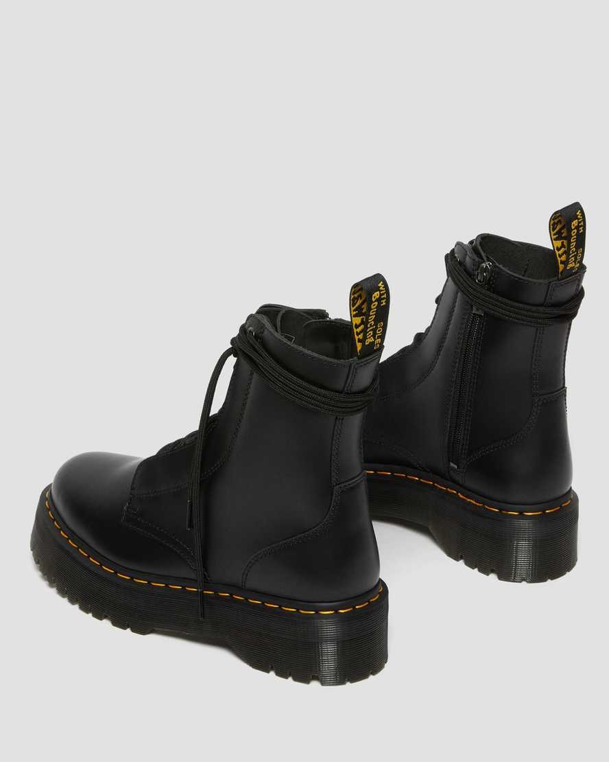 Black Smooth Leather Men's Dr Martens Jarrick Smooth Leather Ankle Boots | 326904-NRU