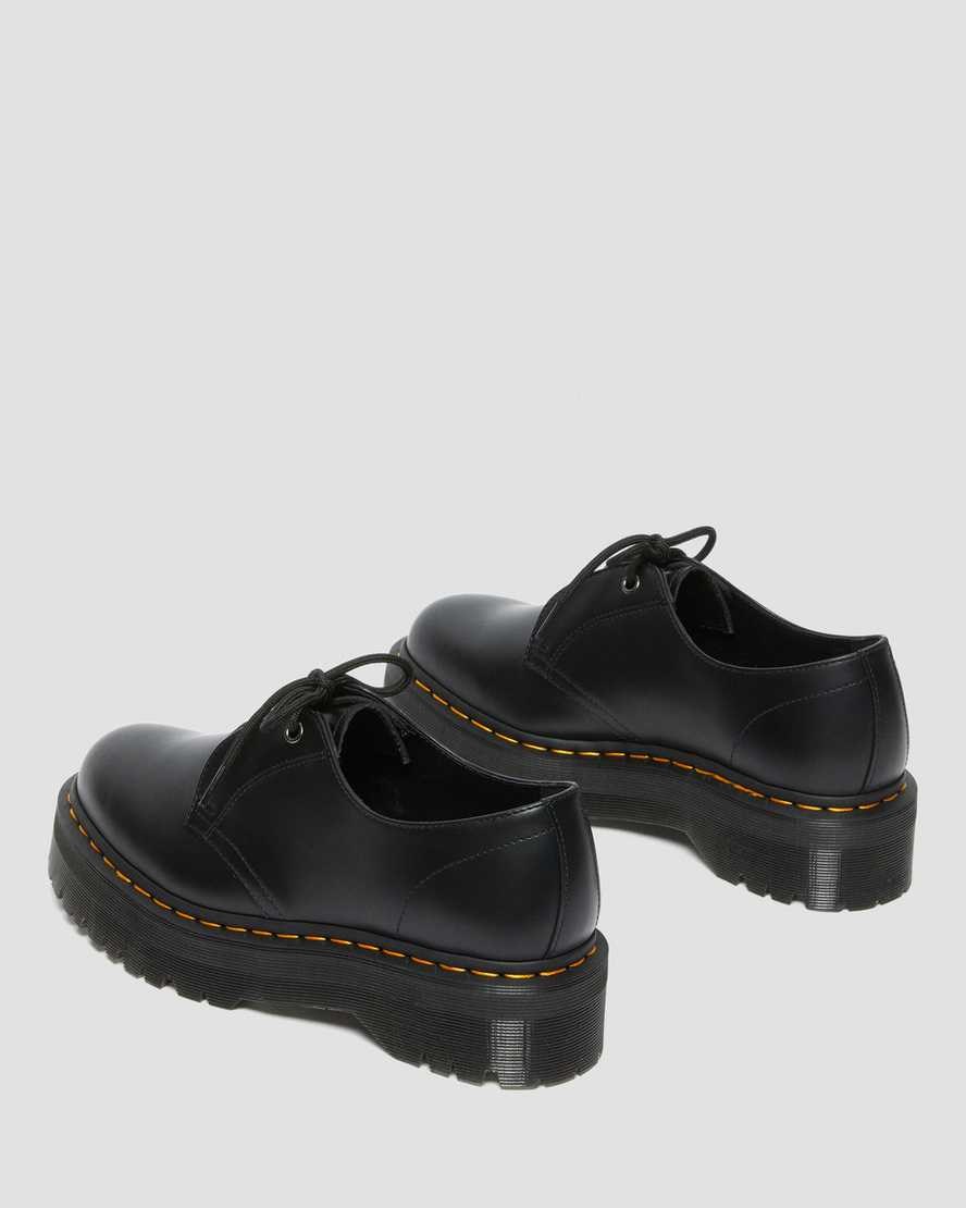 Black Smooth Leather Men's Dr Martens Jarrick Lo Smooth Leather Oxford Shoes | 546972-UHL