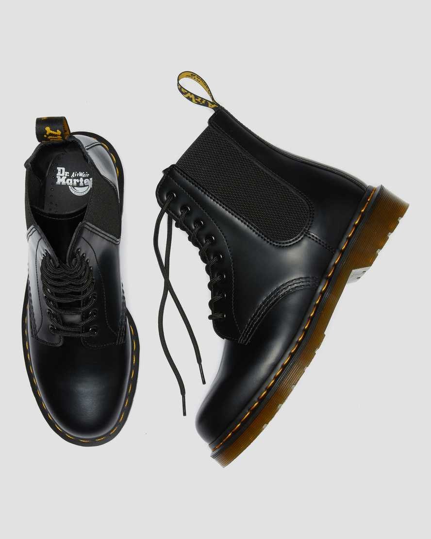 Black Smooth Leather Women's Dr Martens 1460 Harper Smooth Leather Ankle Boots | 043261-EKS