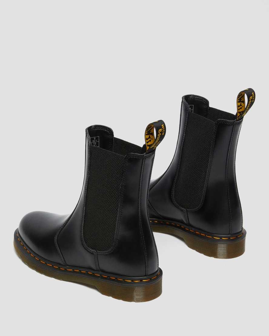 Black Smooth Leather Women's Dr Martens 2976 Hi Smooth Leather Chelsea Boots | 052347-UCK