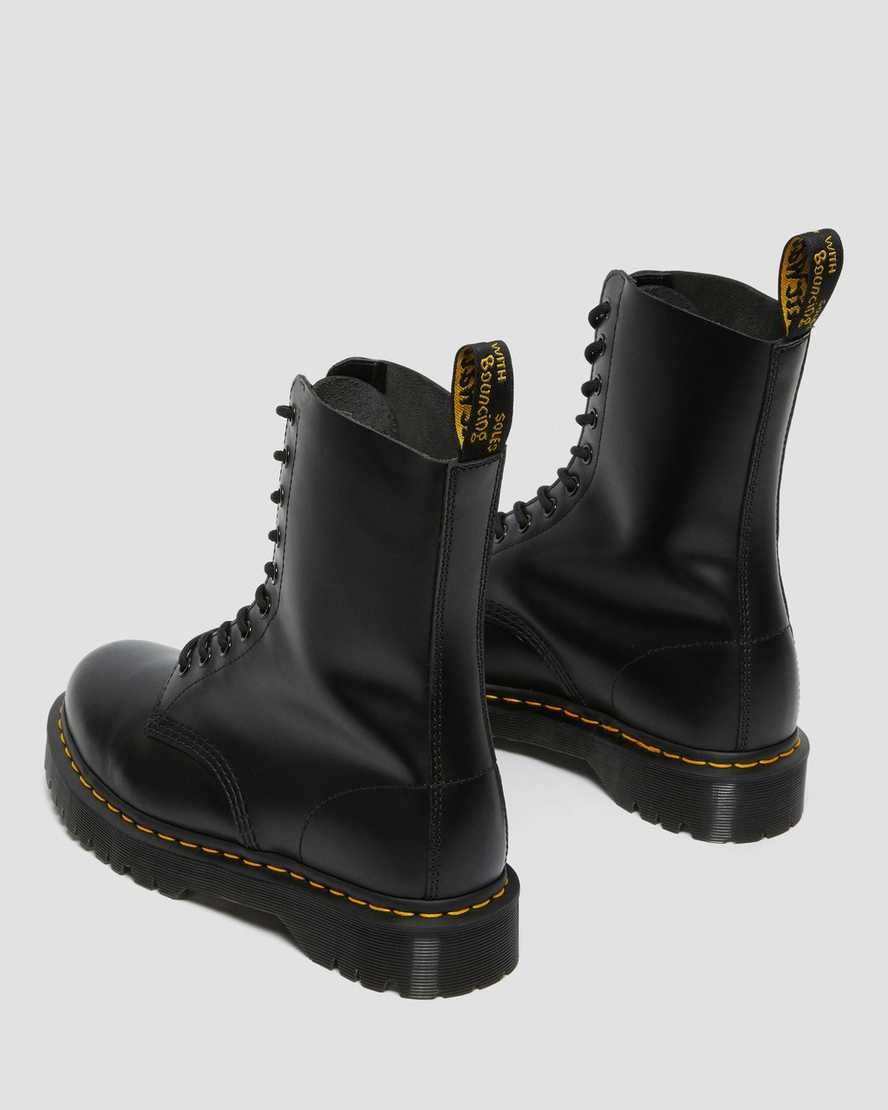 Black Smooth Leather Women's Dr Martens 1490 Bex Smooth Leather Lace Up Boots | 201589-NVJ