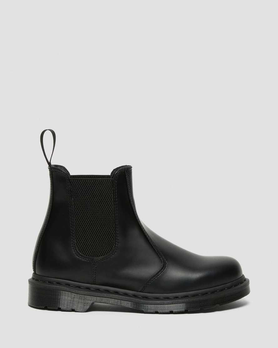 Black Smooth Leather Women's Dr Martens 2976 Mono Smooth Leather Ankle Boots | 249071-BZG