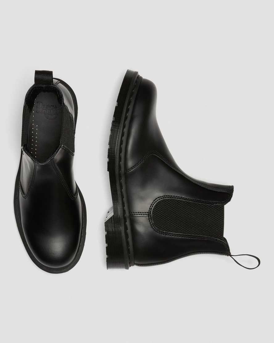 Black Smooth Leather Women's Dr Martens 2976 Mono Smooth Leather Ankle Boots | 249071-BZG