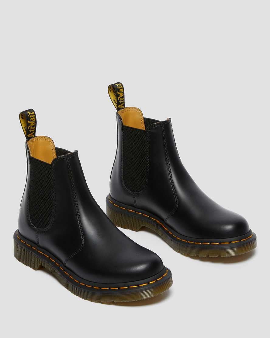 Black Smooth Leather Women's Dr Martens 2976 Smooth Leather Chelsea Boots | 495103-NGO