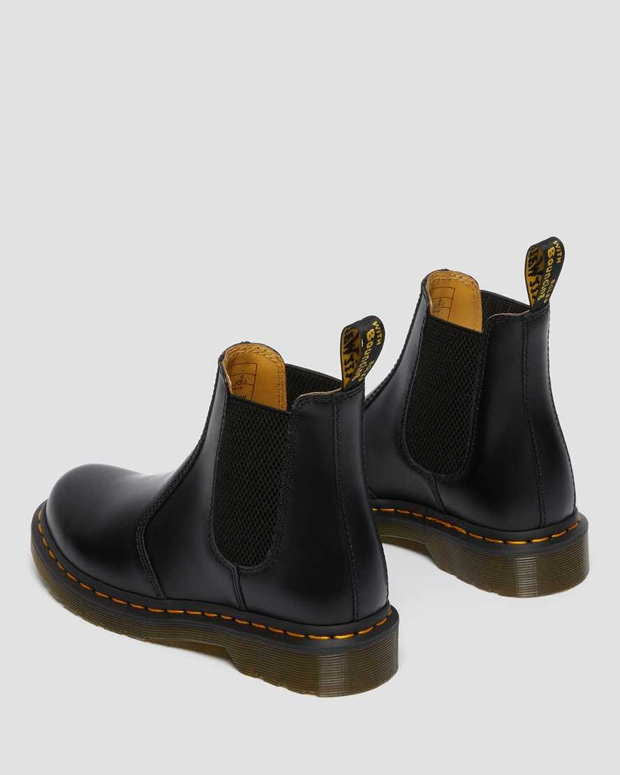 Black Smooth Leather Women's Dr Martens 2976 Smooth Leather Chelsea Boots | 495103-NGO