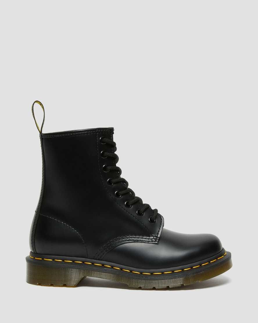 Black Smooth Leather Women's Dr Martens 1460 Smooth Leather Ankle Boots | 561784-ENV