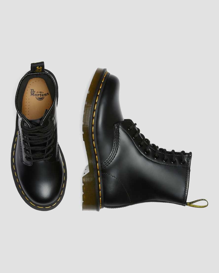 Black Smooth Leather Women's Dr Martens 1460 Smooth Leather Ankle Boots | 561784-ENV