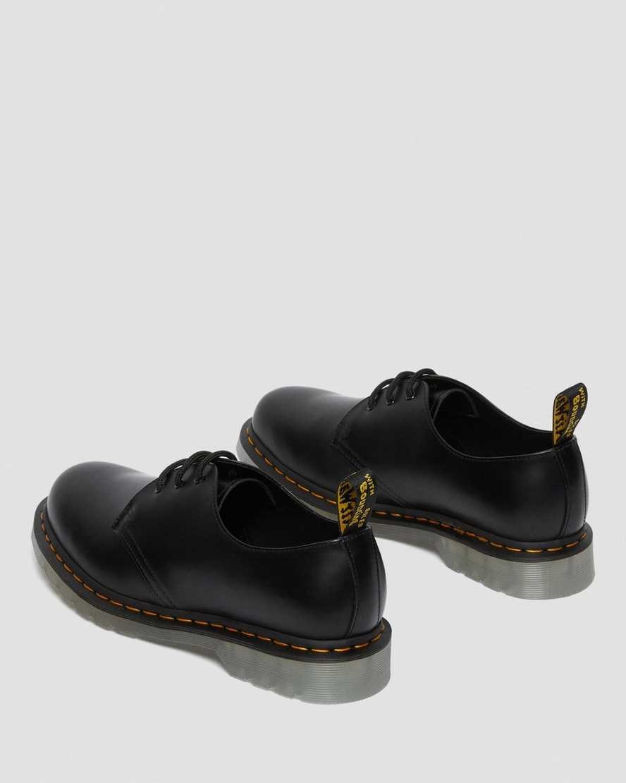 Black Smooth Leather Women's Dr Martens 1461 Iced Smooth Leather Oxford Shoes | 837596-OET