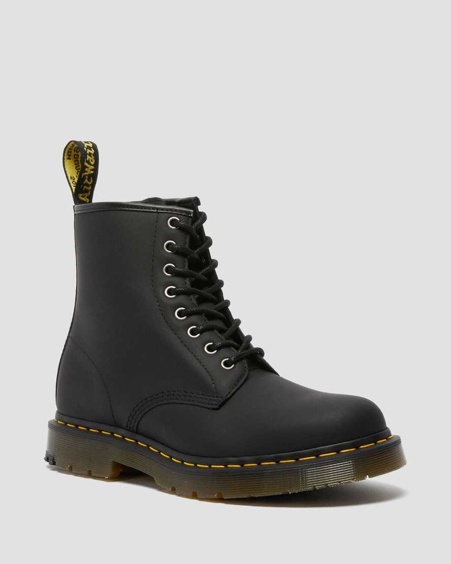 Black Snowplow Men's Dr Martens 1460 DM's Wintergrip Lace Up Boots | 032476-SFC