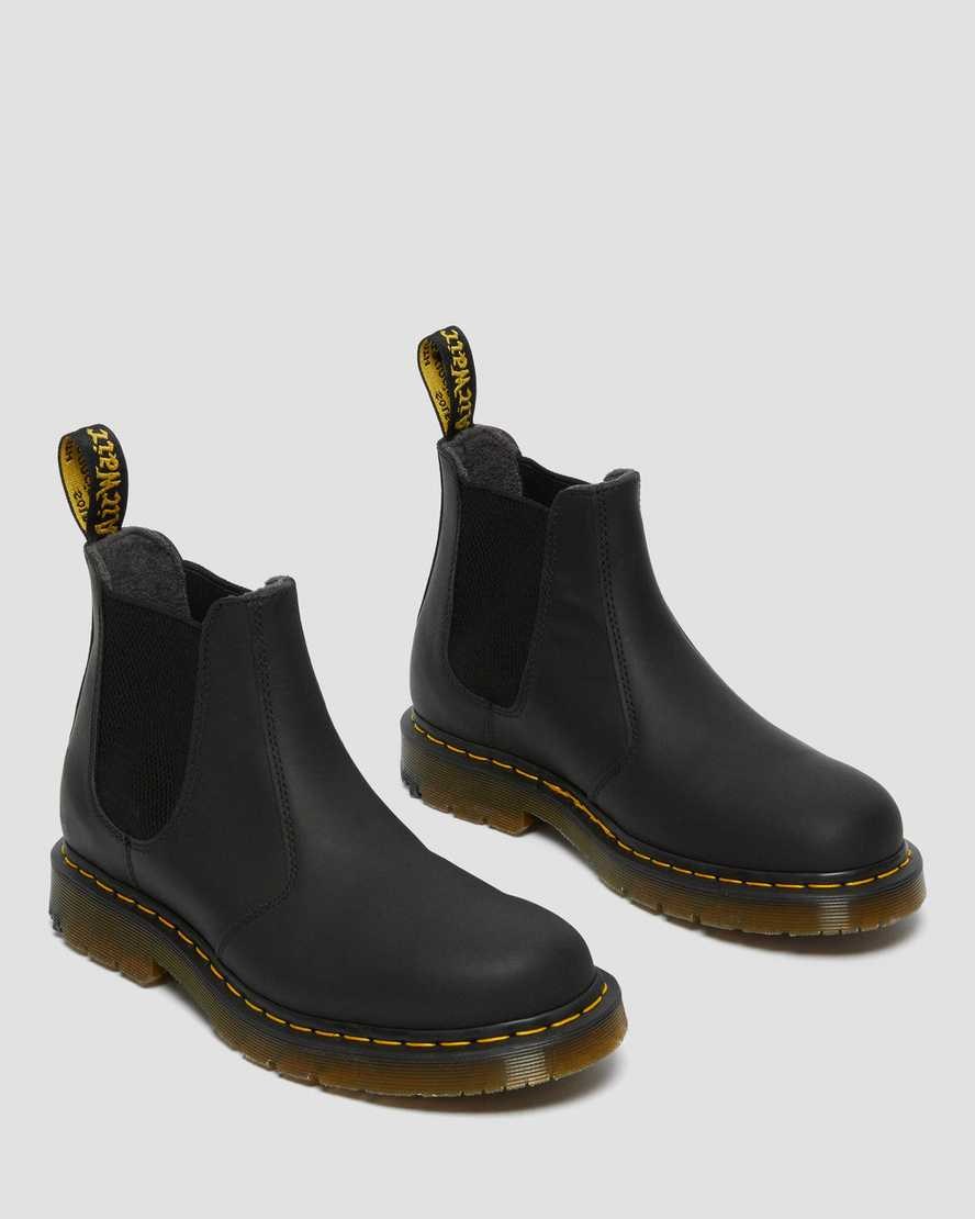 Black Snowplow Men's Dr Martens 2976 DM's Wintergrip Chelsea Boots | 146235-RLU