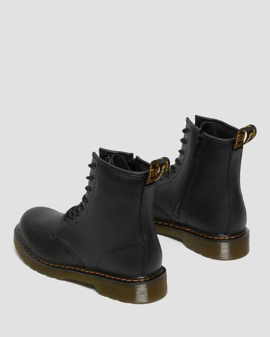 Black Softy T Kids' Dr Martens Youth 1460 Softy T Leather Lace Up Boots | 276910-DWX