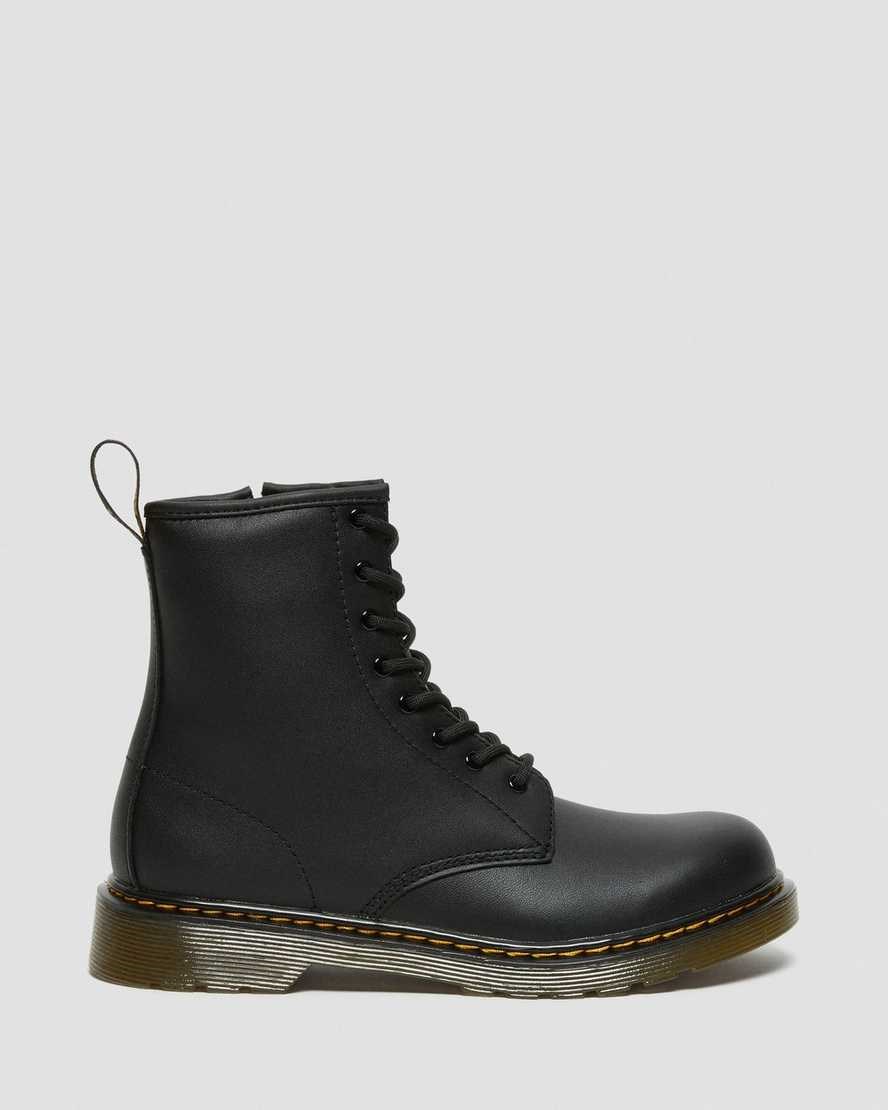 Black Softy T Kids' Dr Martens Youth 1460 Softy T Leather Lace Up Boots | 276910-DWX