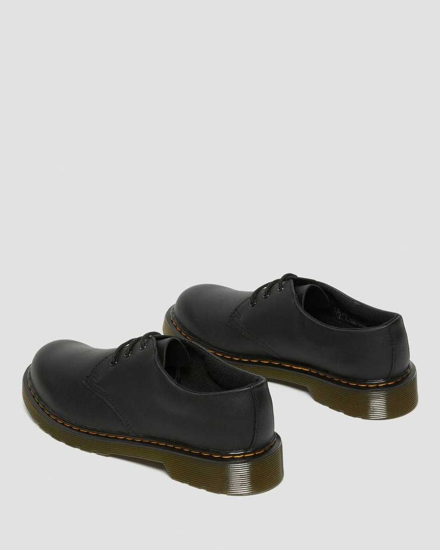 Black Softy T Kids' Dr Martens Youth 1461 Softy T Leather Oxford Shoes | 295147-AGJ