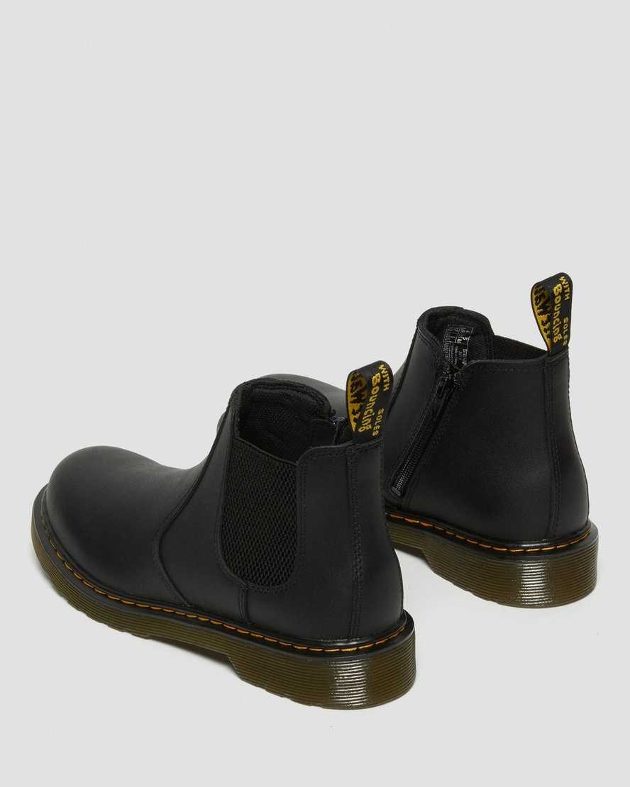 Black Softy T Kids' Dr Martens Youth 2976 Softy T Leather Chelsea Boots | 768129-EDY