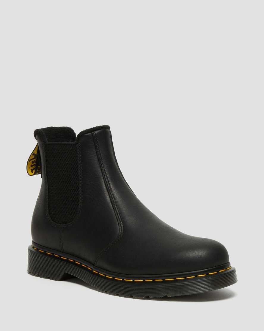 Black Valor Wp Men's Dr Martens 2976 Warmwair Leather Chelsea Boots | 137426-BWQ