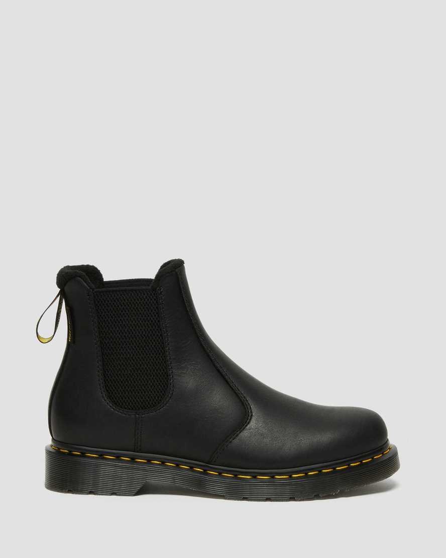 Black Valor Wp Men's Dr Martens 2976 Warmwair Leather Chelsea Boots | 137426-BWQ