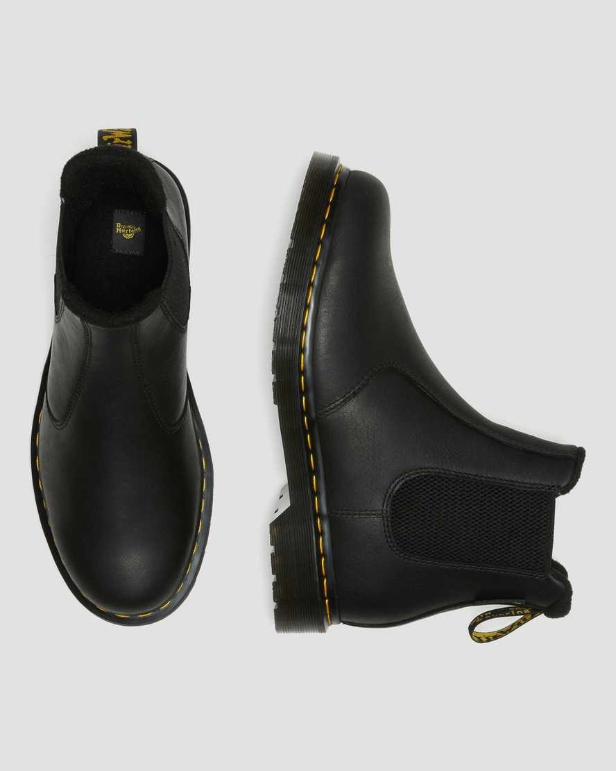 Black Valor Wp Women's Dr Martens 2976 Warmwair Leather Chelsea Boots | 456392-CVF