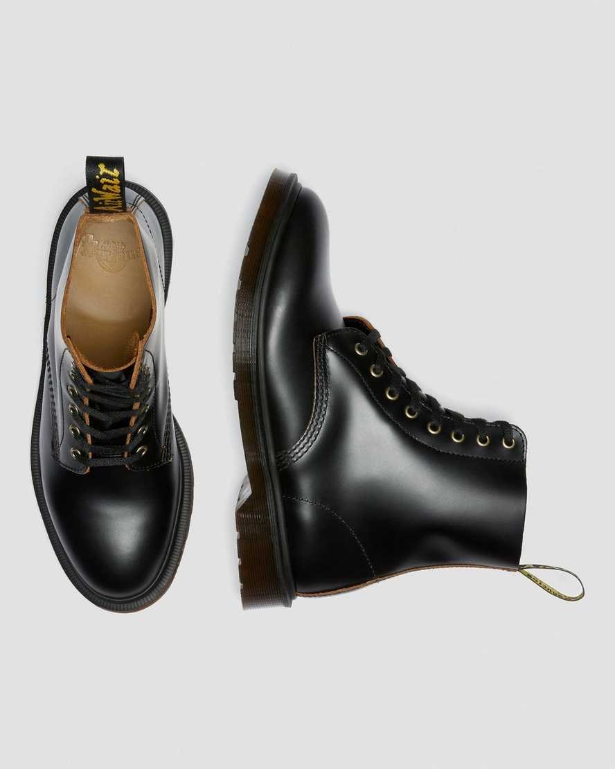 Black Vintage Smooth Men's Dr Martens 1460 Vintage Smooth Leather Ankle Boots | 149827-NRA