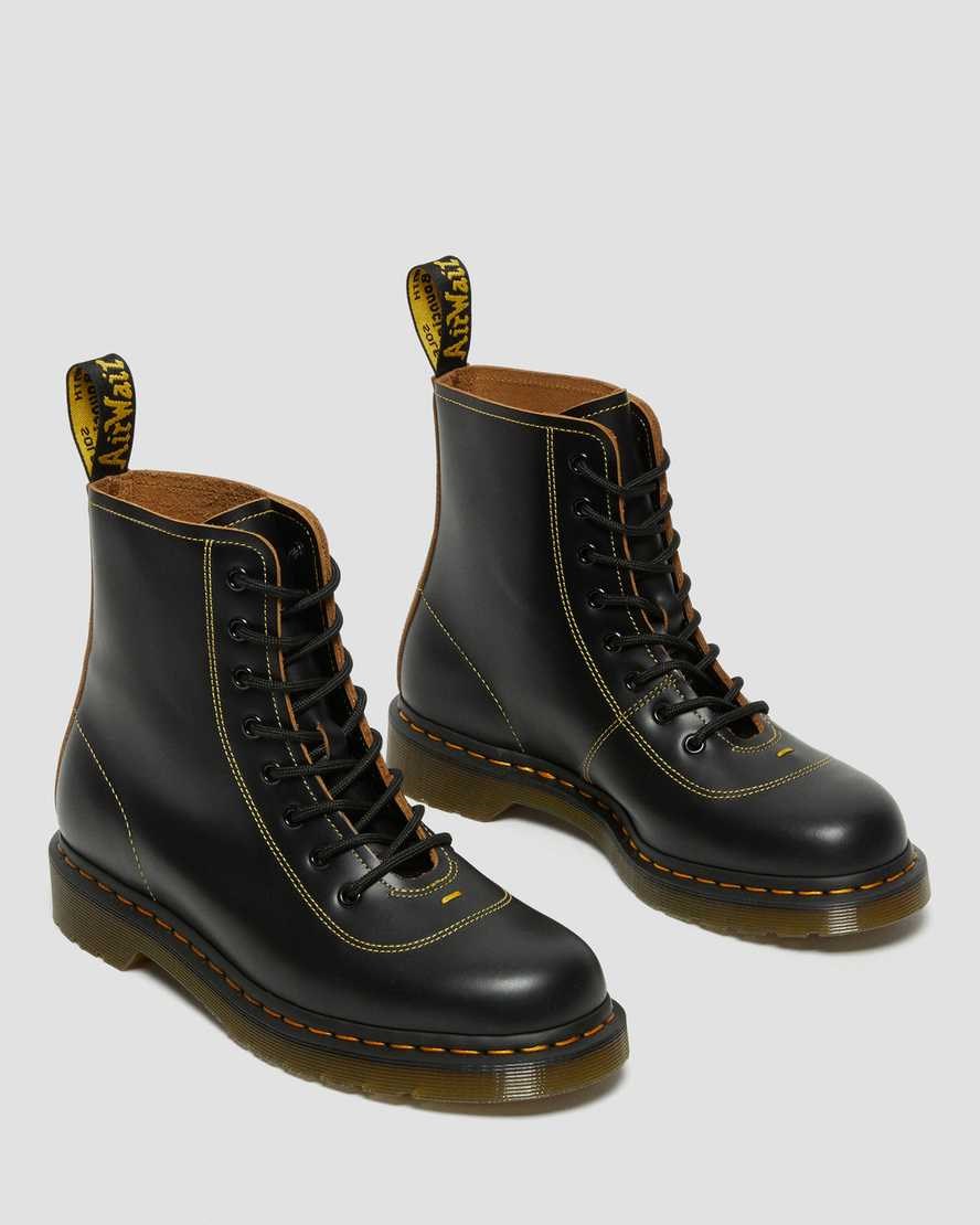 Black Vintage Smooth Men's Dr Martens Pharamond Vintage Smooth Leather Ankle Boots | 324861-ING