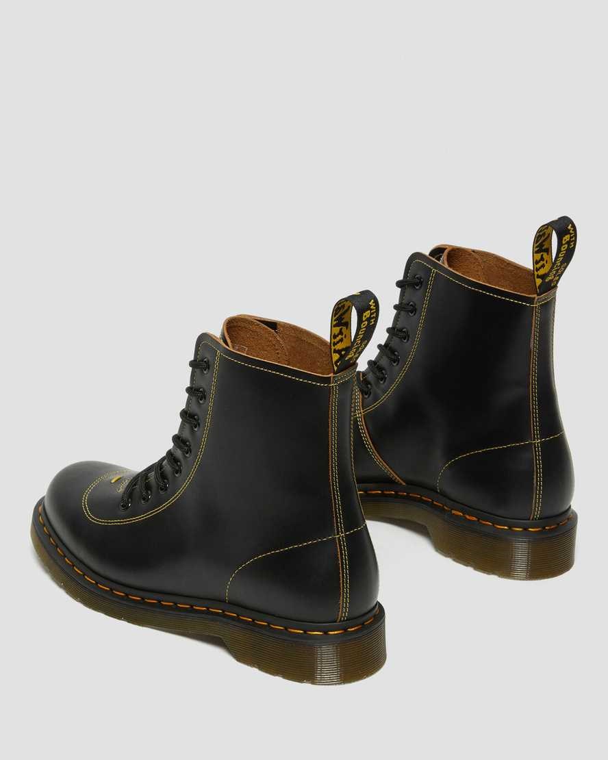 Black Vintage Smooth Men's Dr Martens Pharamond Vintage Smooth Leather Ankle Boots | 324861-ING