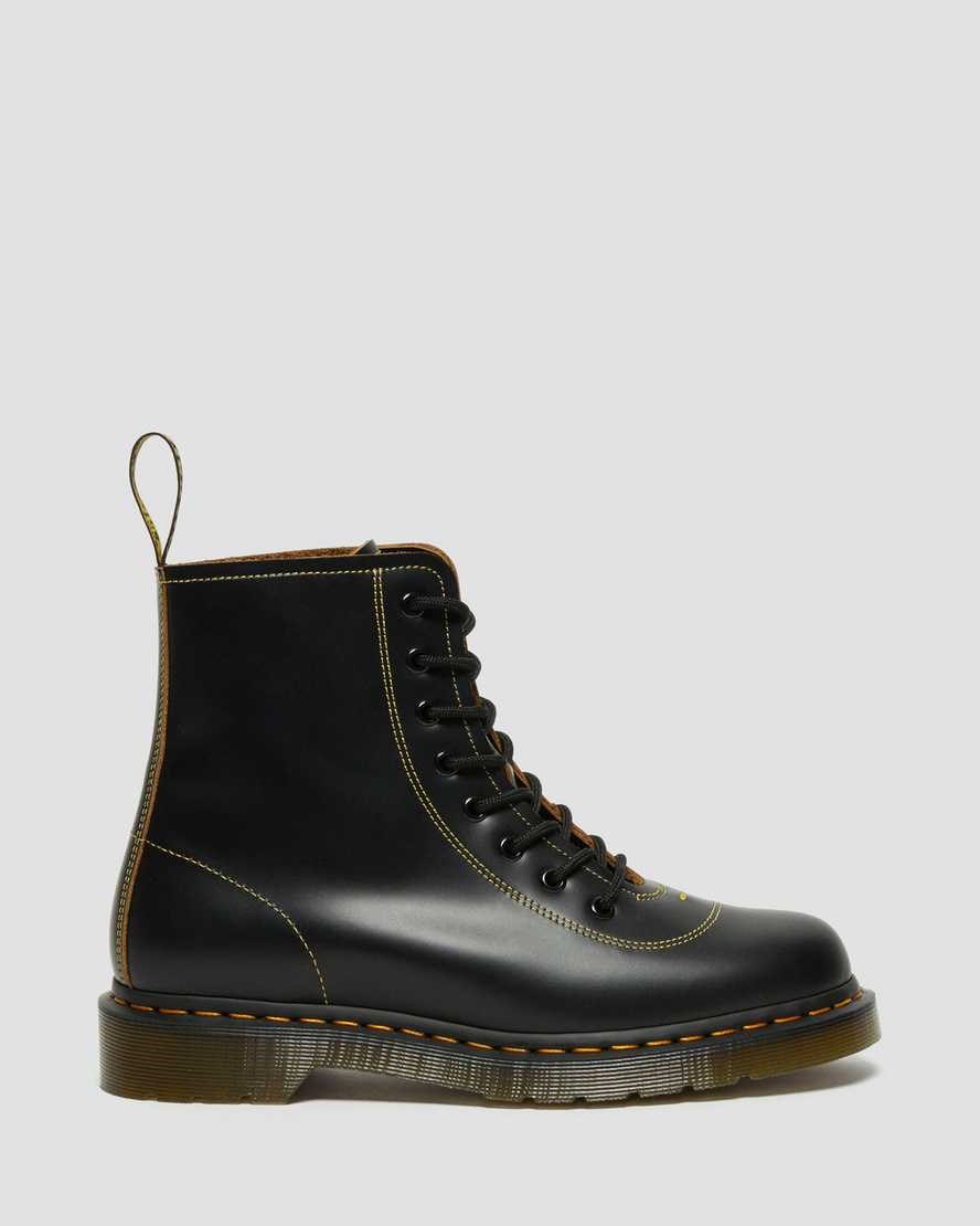 Black Vintage Smooth Men's Dr Martens Pharamond Vintage Smooth Leather Ankle Boots | 324861-ING