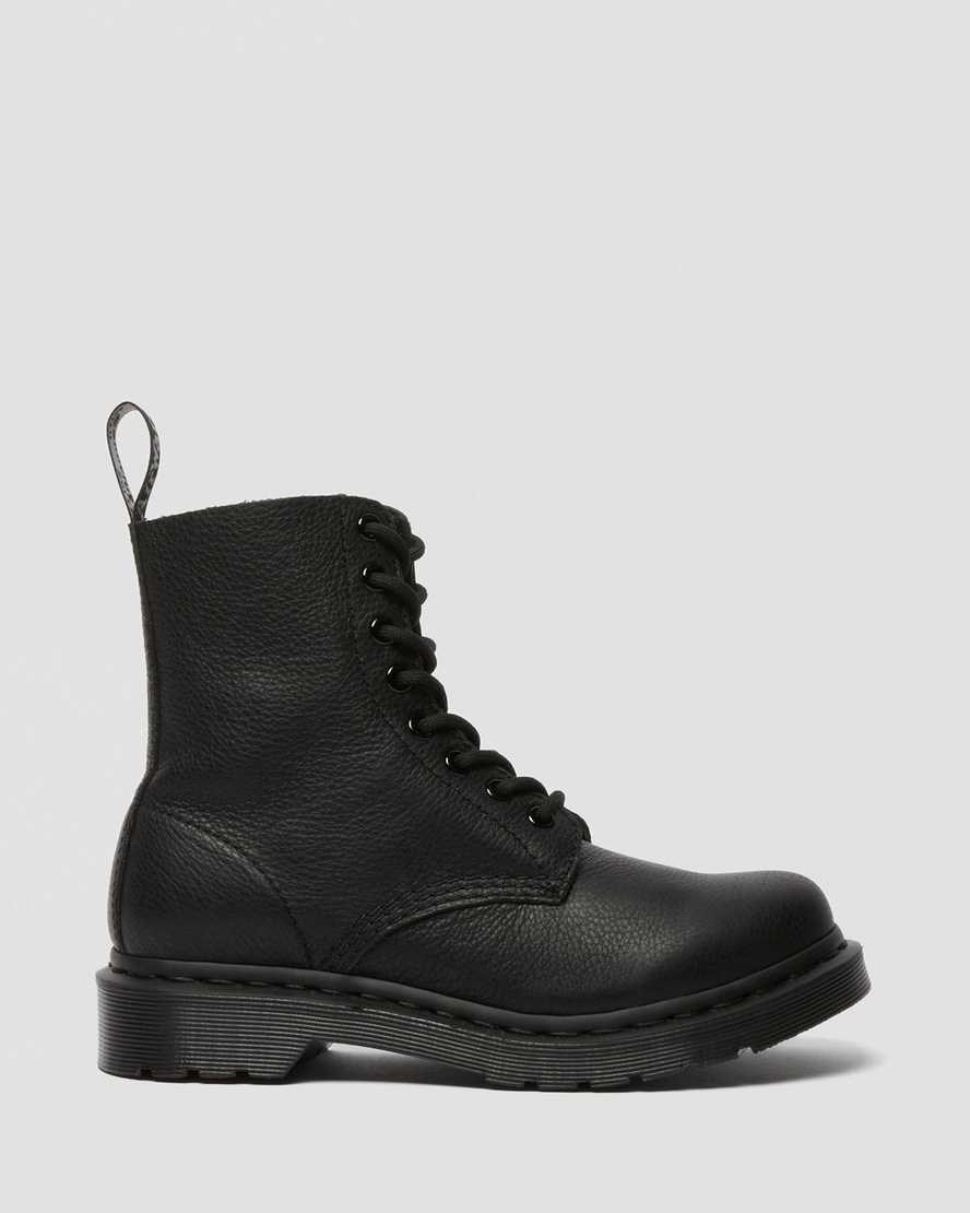 Black Virginia Women's Dr Martens 1460 Pascal Mono Lace Up Boots | 152079-KBS