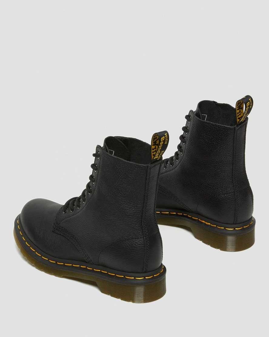 Black Virginia Women's Dr Martens 1460 Pascal Virginia Leather Lace Up Boots | 506348-DJV