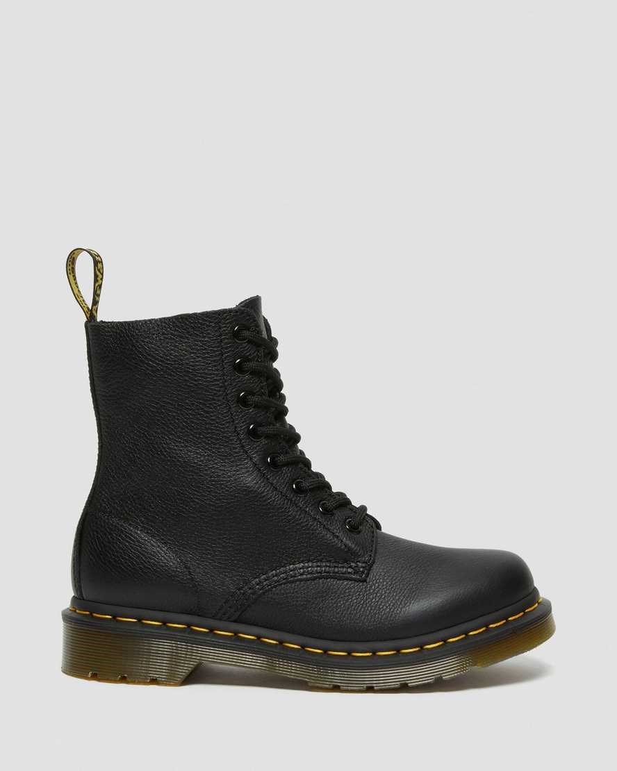 Black Virginia Women's Dr Martens 1460 Pascal Virginia Leather Lace Up Boots | 506348-DJV