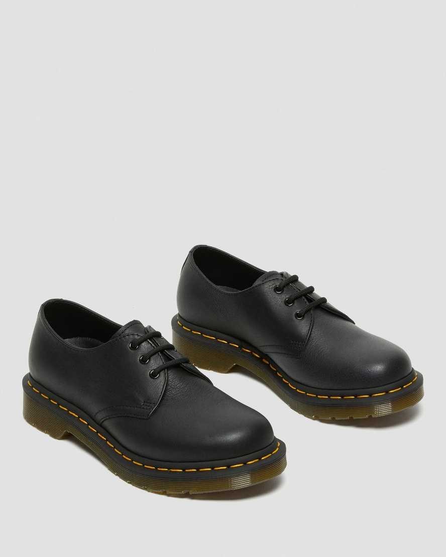 Black Virginia Women's Dr Martens 1461 Virginia Leather Oxford Shoes | 739518-PQW