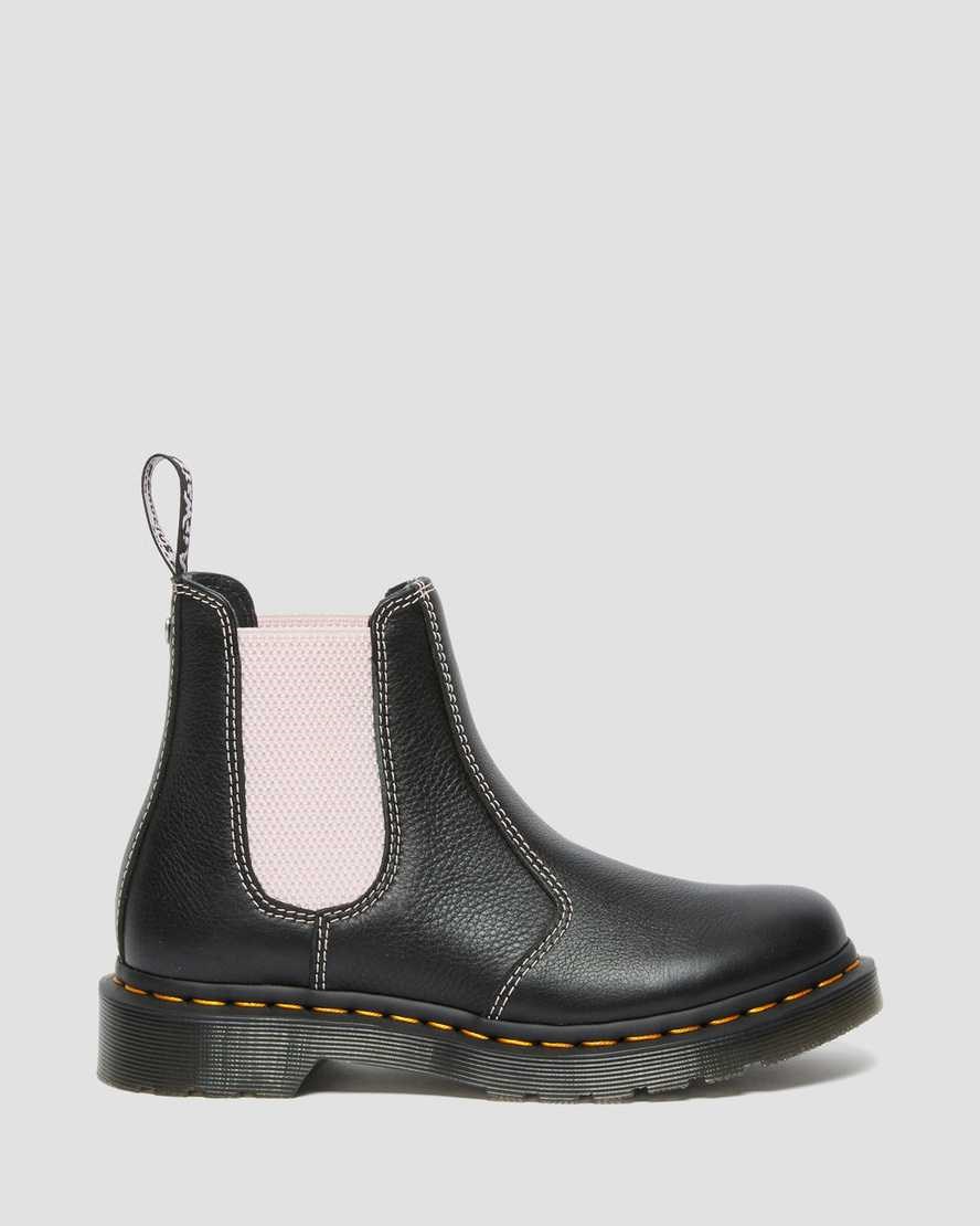 Black Virginia Women's Dr Martens 2976 Contrast Leather Chelsea Boots | 984031-QNG