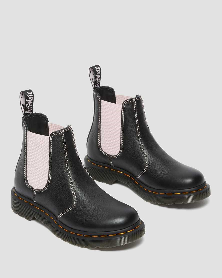 Black Virginia Women's Dr Martens 2976 Contrast Leather Chelsea Boots | 984031-QNG