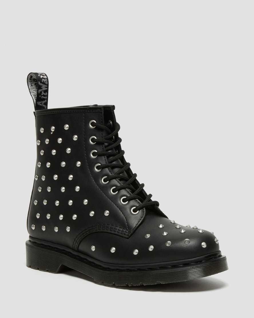 Black Wanama Men's Dr Martens 1460 Stud Wanama Leather Ankle Boots | 905813-DCP