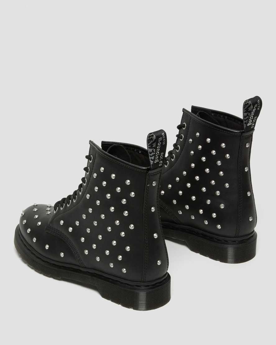 Black Wanama Women's Dr Martens 1460 Stud Wanama Leather Lace Up Boots | 238496-YEC