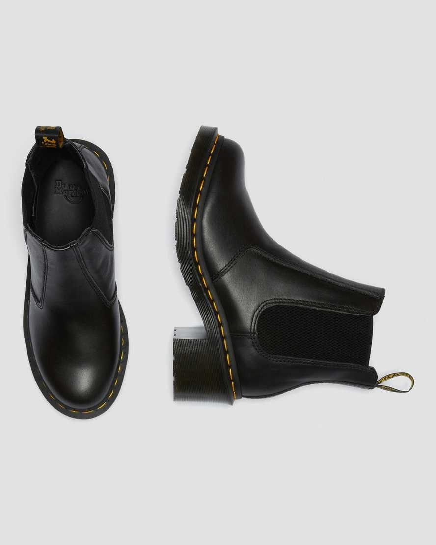 Black Wanama Women's Dr Martens Cadence Leather Heeled Chelsea Boots | 083251-TFO