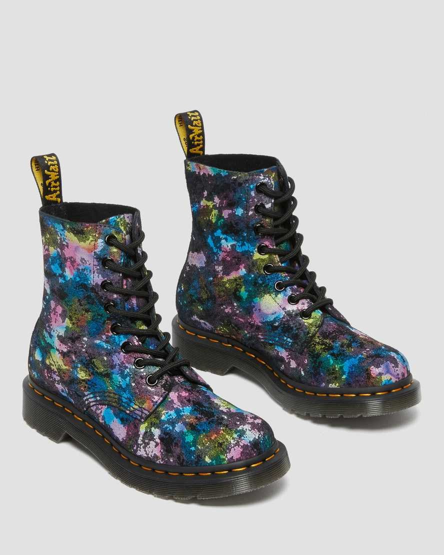 Black Women's Dr Martens 1460 Pascal Confetti Suede Ankle Boots | 874601-XOE