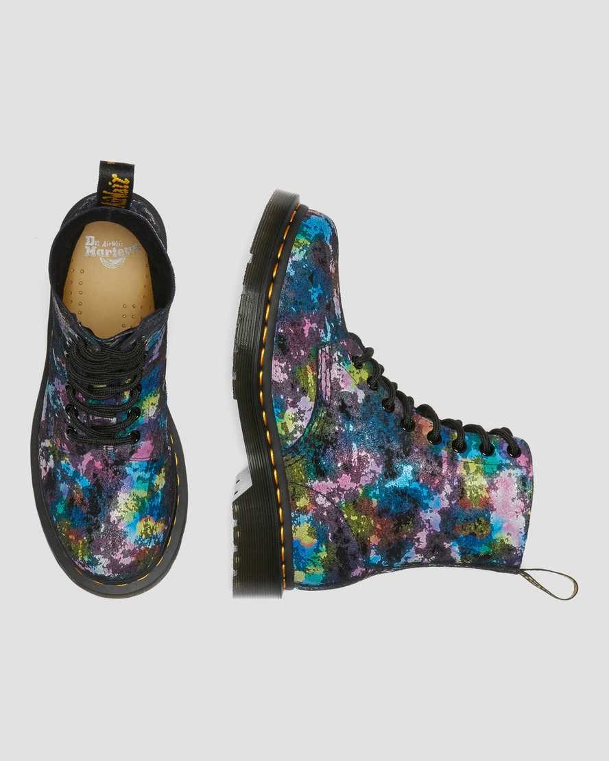 Black Women's Dr Martens 1460 Pascal Confetti Suede Ankle Boots | 874601-XOE