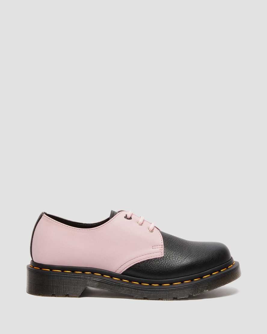 Black Women's Dr Martens 1461 Contrast Virginia Leather Oxford Shoes | 462735-PSB