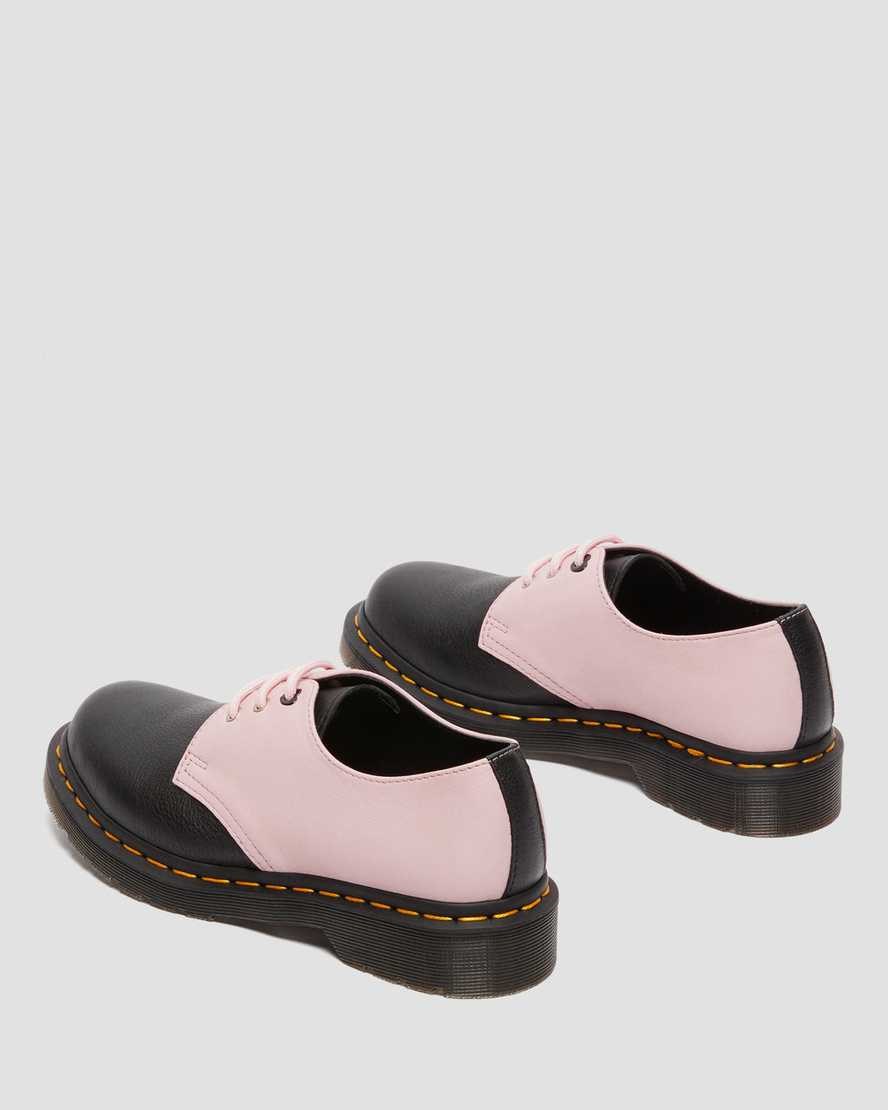 Black Women's Dr Martens 1461 Contrast Virginia Leather Oxford Shoes | 462735-PSB