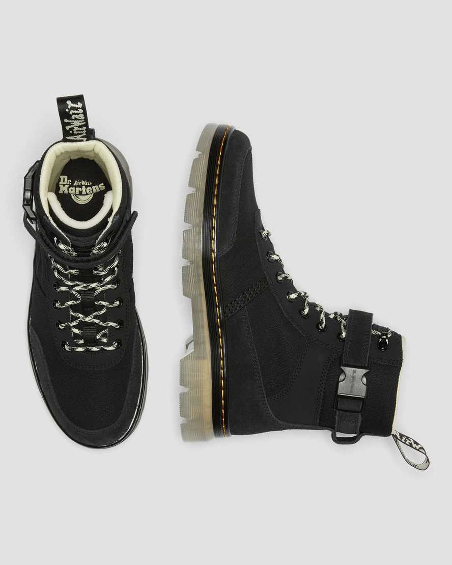 Black Women's Dr Martens Combs Tech Superknit + Suede Lace Up Boots | 674519-RGI