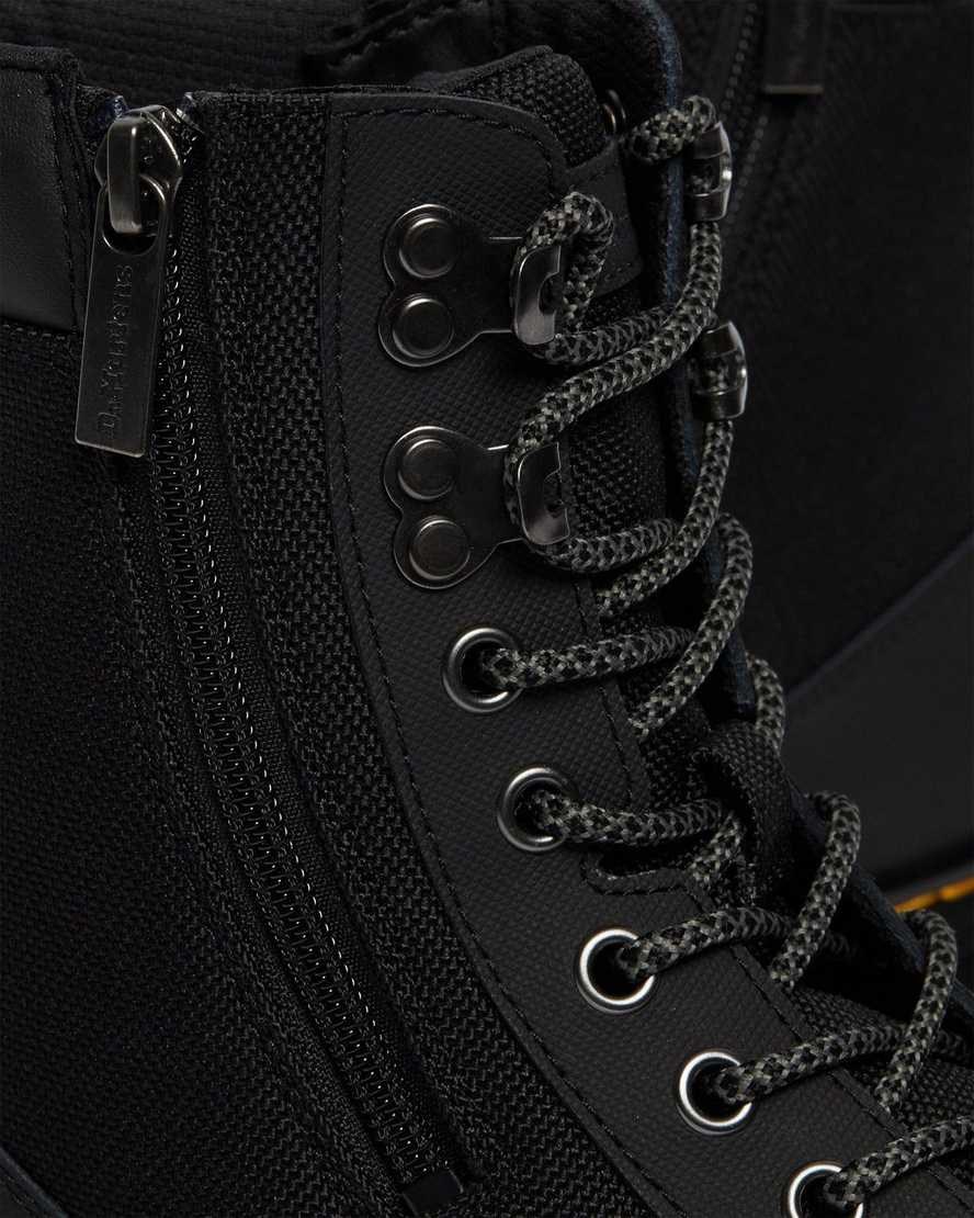 Black Women's Dr Martens Combs Zip Lace Up Boots | 014673-ZAR